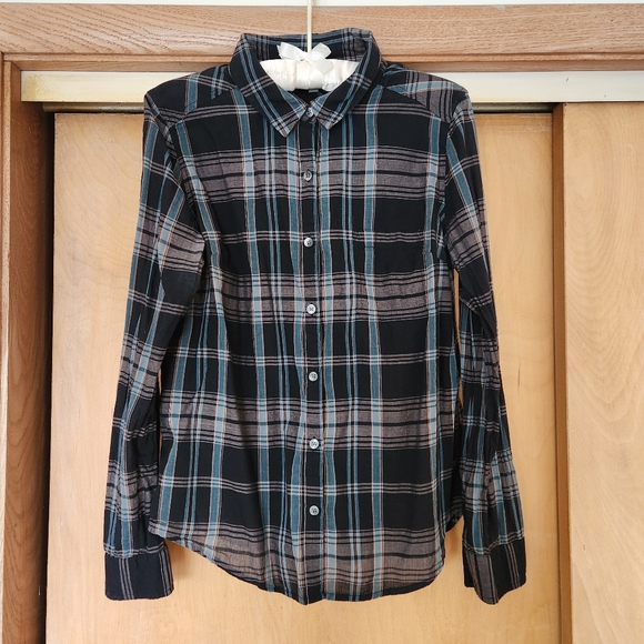 Halogen Tops - Halogen Button Down Plaid Shirt
